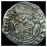1386-1395 Hungary Mary Silver Denar CLOSELY UNCIRC