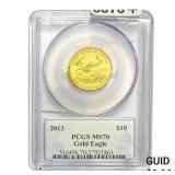 2013 $10 Gold Eagle 1/4 oz PCGS MS70