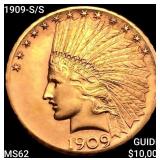 1909-S/S $10 Gold Eagle UNCIRCULATED