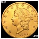 1861 $20 Gold Double Eagle UNCIRCULATED