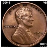 1909-S VDB Wheat Cent NEARLY UNCIRCULATED