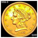 1856-S $2.50 Gold Quarter Eagle UNCIRCULATED