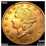 1902 $20 Gold Double Eagle UNCIRCULATED