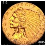 1912 $2.50 Gold Quarter Eagle CHOICE BU