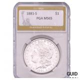 1881-S Morgan Silver Dollar PGA MS65