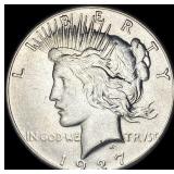 1927 Silver Peace Dollar CLOSELY UNCIRCULATED