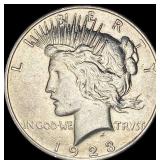 1923-D Silver Peace Dollar CLOSELY UNCIRCULATED