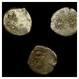 [3 Coins] 780-980 AD Pratihara Empire Silver Drach