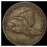 1858 Copper-Nickel Flying Eagle Cent LIGHTLY  CIR