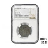 1839 Coronet Head Large Cent NGC VF30 BN Pet. Head