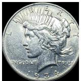 1934 Silver Peace Dollar CLOSELY UNCIRCULATED