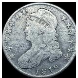 1819 Capped Bust Half Dollar NICELY CIRCULATED
