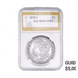 1878-S Morgan Silver Dollar PGA MS63 DMPL