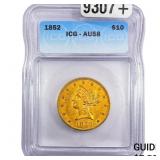 1852 $10 Gold Eagle ICG AU58