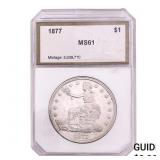 1877 Silver Trade Dollar PCI MS61