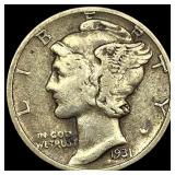 1931 Mercury Dime NEARLY UNCIRCULATED