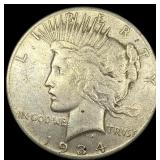 1934 Silver Peace Dollar LIGHTLY CIRCULATED