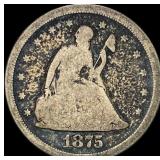1875-S Twenty Cent Piece NICELY CIRCULATED