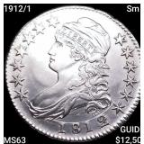 1912/1 Sm 8 Capped Bust Half Dollar CHOICE BU