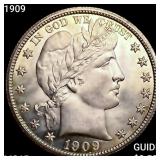 1909 Barber Half Dollar GEM BU
