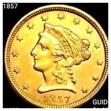 1857 $2.50 Gold Quarter Eagle CHOICE AU