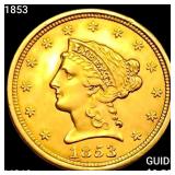 1853 $2.50 Gold Quarter Eagle CHOICE BU