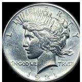 1921 Silver Peace Dollar CLOSELY UNCIRCULATED