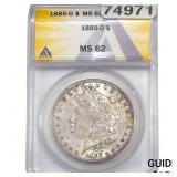 1885-O Morgan Silver Dollar ANACS MS62