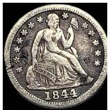 1844 Seated Liberty Dime LIGHTLY CIRCULATED