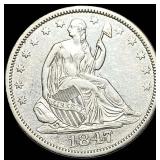 1847-O Seated Liberty Half Dollar CHOICE AU