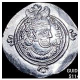 Sasanian Khosrow II SIlver Drachm UNCIRCULATED
