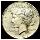 1921 Silver Peace Dollar CLOSELY UNCIRCULATED