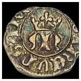 1382-1395 Hungary Mary Silver Denier CLOSELY UNCIR