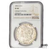 1894-O Morgan Silver Dollar NGC XF40 Littman Coll.