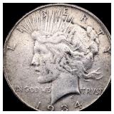 1934 Silver Peace Dollar NEARLY UNCIRCULATED