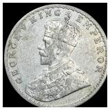 1918 British Inda Silver Rupee UNCIRCULATED