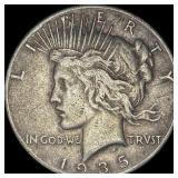 1935 Silver Peace Dollar ABOUT UNCIRCULATED