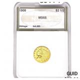 1908 $2.50 Gold Quarter Eagle NGS MS65