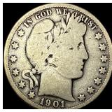 1901-S Silver Barber Half Dollar NICELY  CIRCULAT