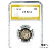 1893 Barber Quarter PGA MS58