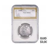 1869 Seated Liberty Half Dollar PGA MS60