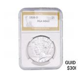1926-D Silver Peace Dollar PGA MS63
