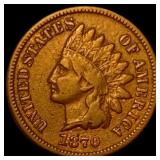 1870 Indian Head Cent ABOUT UNCIRCULATED