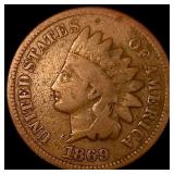 1869 Indian Head Cent NICELY CIRCULATED