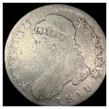 1811 Capped Bust Silver Half Dollar NICELY  CIRCU