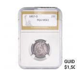 1857-O Seated Liberty Quarter PGA MS61