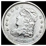1836 Silver Capped Bust Half Dime CLOSELY  UNCIRC