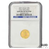 2007 $5 Gold Half Eagle NGC GEM UNC