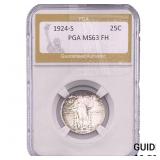 1924-S Standing Liberty Quarter PGA MS63 FH