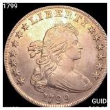 1799 Draped Bust Dollar CHOICE AU